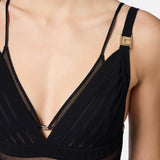 Abito Red Carpet con trasparenze - Elisabetta Franchi AM40Q51E2 110 ELISABETTA FRANCHI 