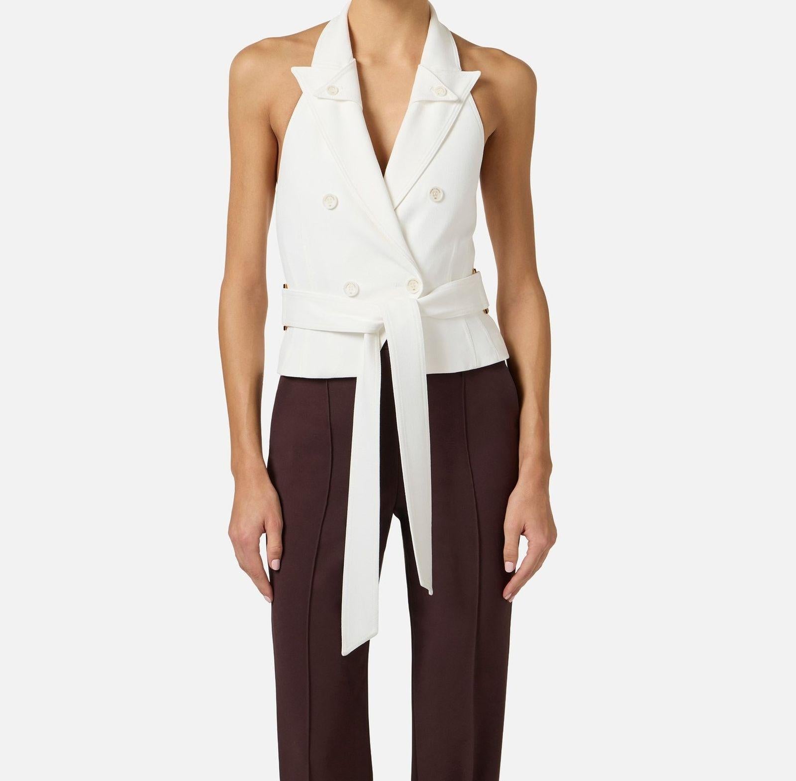 Gilet con fusciacca - Elisabetta Franchi GL00561E2 360 ELISABETTA FRANCHI 