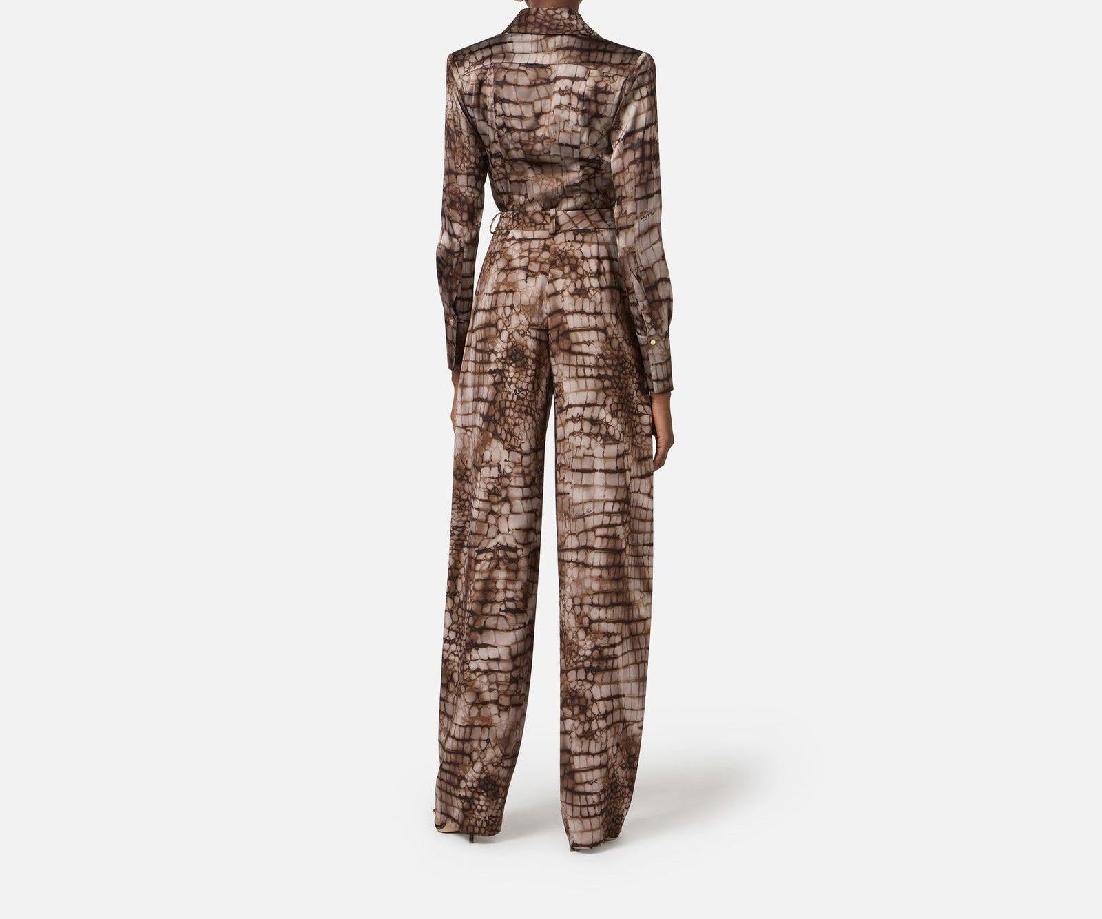 Camicia con stampa alligatore - Elisabetta Franchi CA13161E2 644 ELISABETTA FRANCHI 