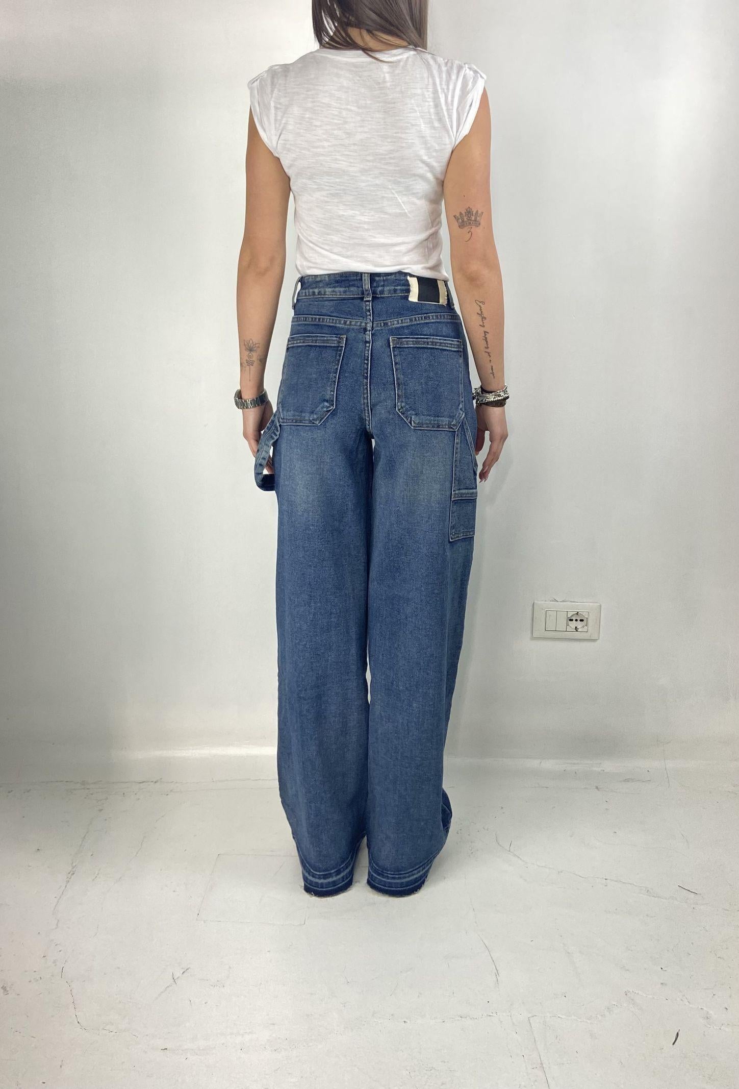 Jeans wide leg con tascone - Ofelia LAF244 DENIM OFELIA 