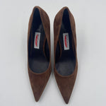 Dècolletè in pelle scamosciata 2470 CIOCCOLATO SPAZIO MODA 