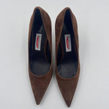 Dècolletè in pelle scamosciata 2470 CIOCCOLATO SPAZIO MODA 