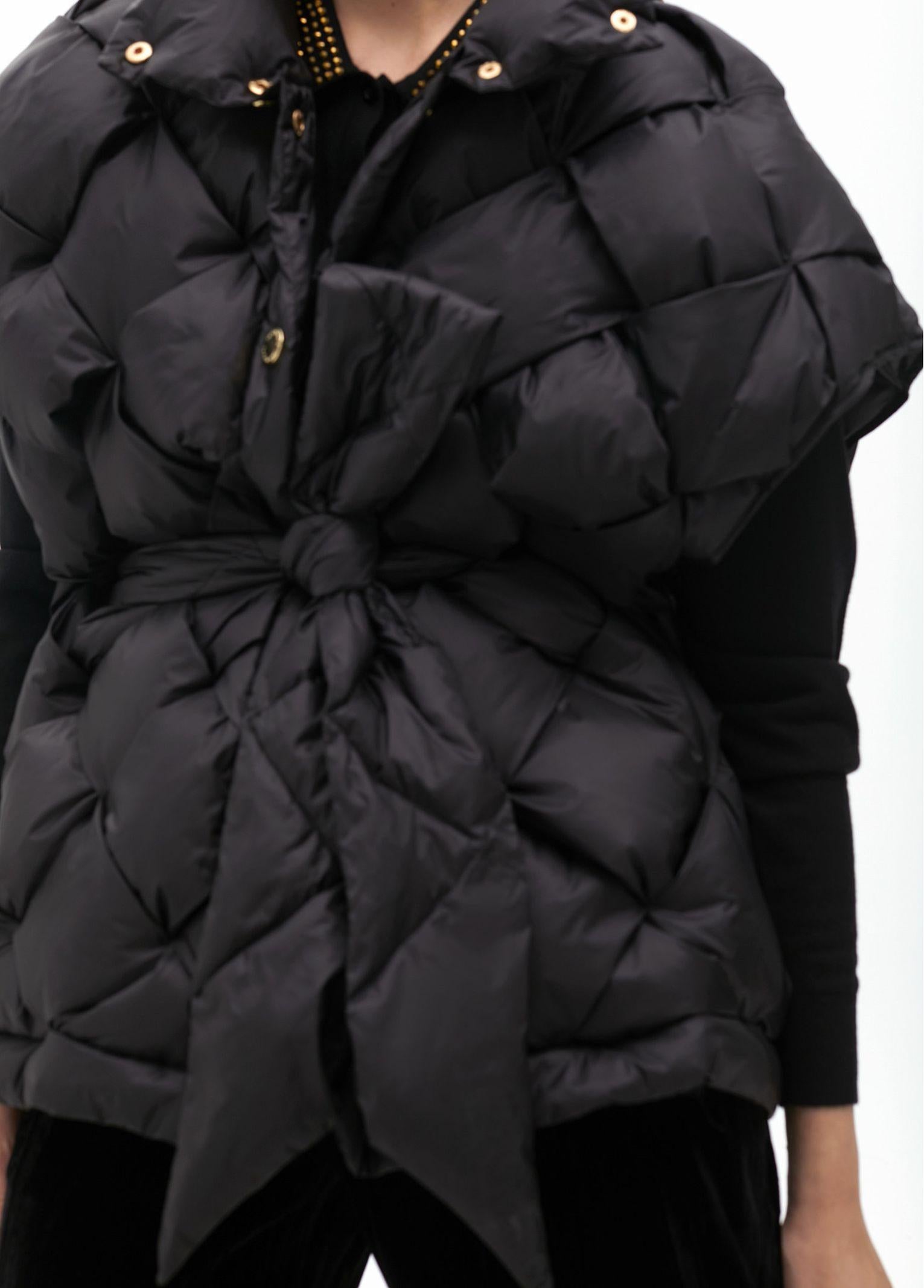 Gilet trapuntato con cintura MF2501006 00N MAITE 