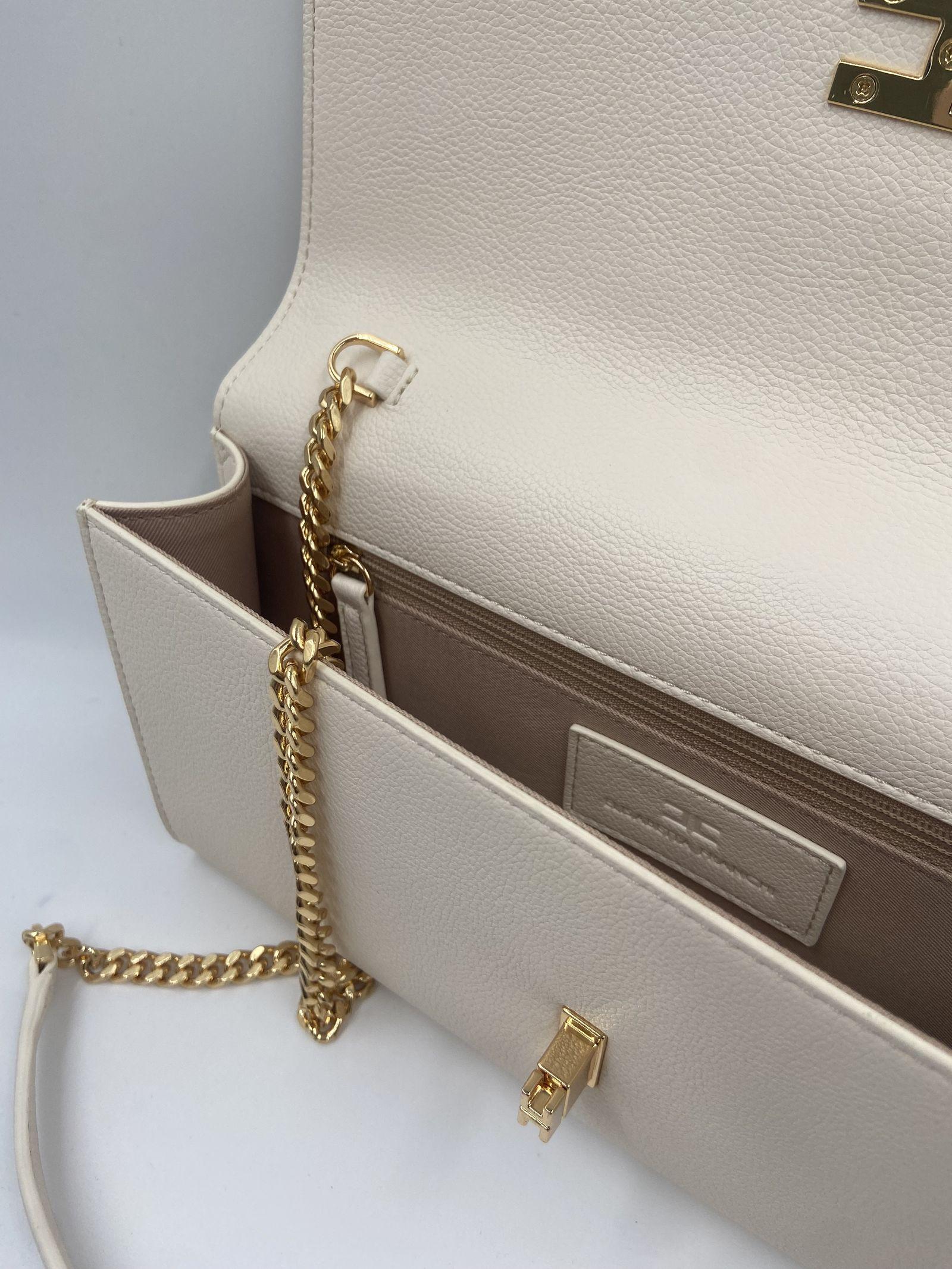 Baguette con tracolla e placca logo - Elisabetta Franchi BS32A51E2 193 ELISABETTA FRANCHI 