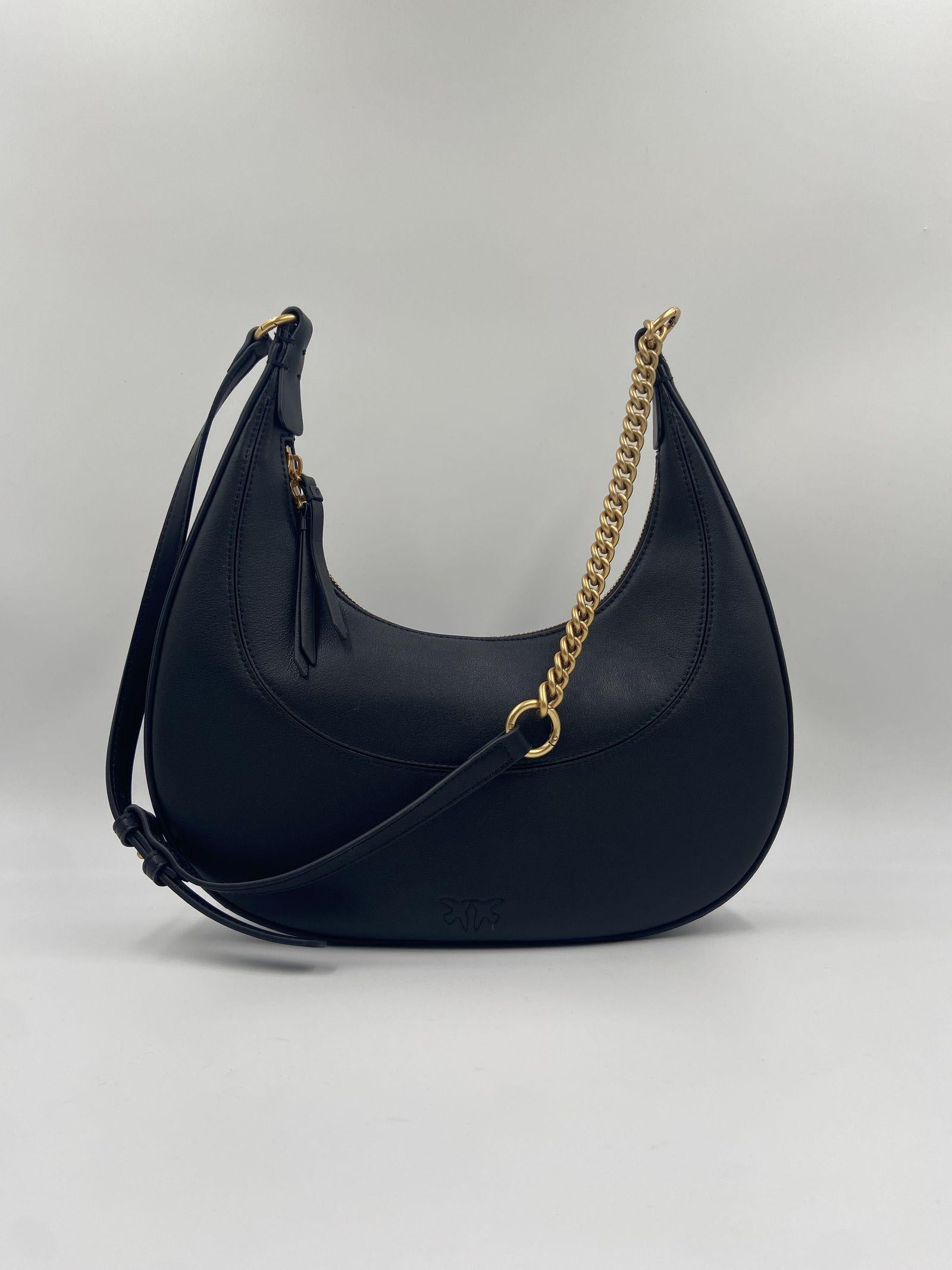 Borsa a spalla in pelle bottolata con catena 101526- A0QOZ99Q PINKO 
