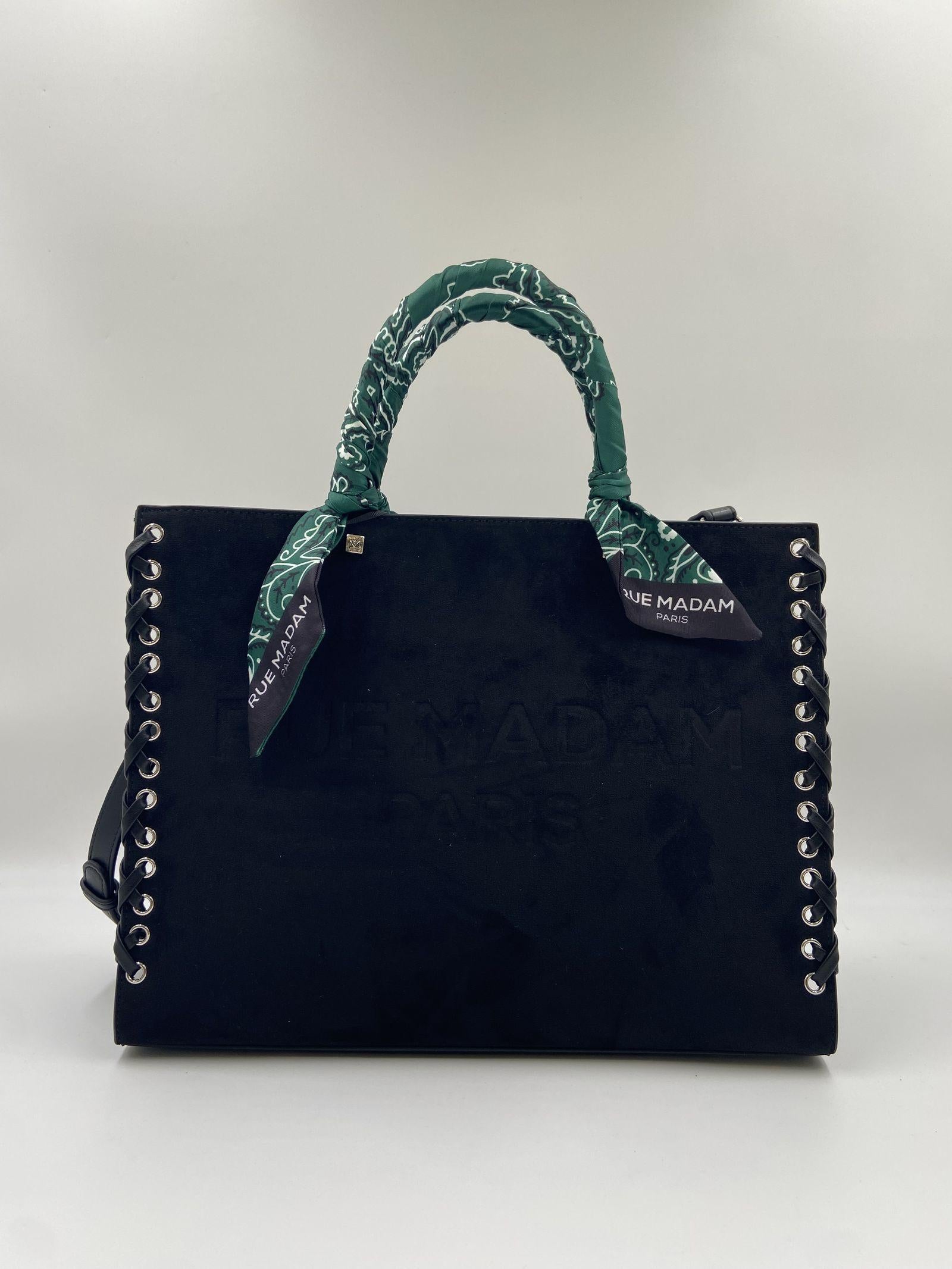 Borsa Apache nera 1481 NERO RUE MADAM PARIS 